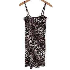 Soma Animal Print Convertible Strapless Mini Dress Size Medium